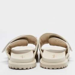 Dior Cream Quilted Leather Mules Size 41