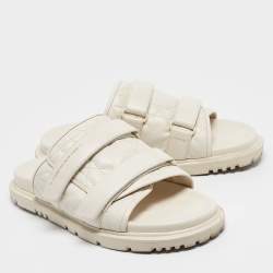 Dior Cream Quilted Leather Mules Size 41
