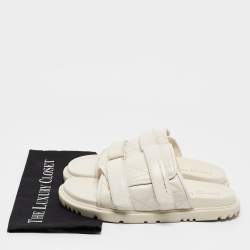 Dior Cream Quilted Leather Mules Size 41