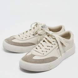 Dior Cream Leather Suede B101 Lace Up Sneakers Size 40