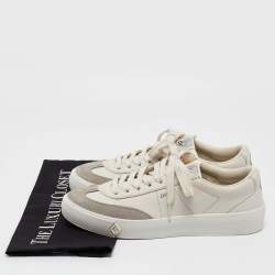 Dior Cream Leather Suede B101 Lace Up Sneakers Size 40