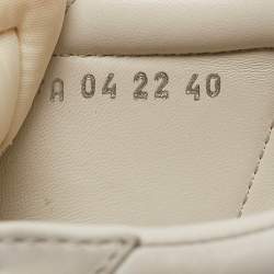 Dior Cream Leather Suede B101 Lace Up Sneakers Size 40