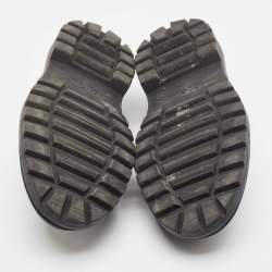 Pre Owned Dior Black Jacquard and Leather Explorer Loafers Size 42.5