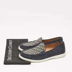 Dior Navy Blue Suede and Canvas Granville Slip On Sneakers Size 40