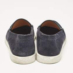 Dior Navy Blue Suede and Canvas Granville Slip On Sneakers Size 40