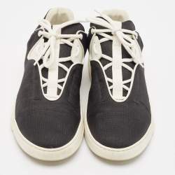 Dior Black Leather and Mesh Lace Up Sneakers Size 44