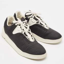 Dior Black Leather and Mesh Lace Up Sneakers Size 44