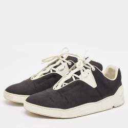 Dior Black Leather and Mesh Lace Up Sneakers Size 44