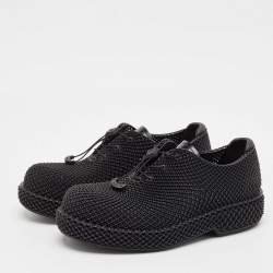 Dior Black Rubber Teases 3D Lace Up Sneakers Size 40