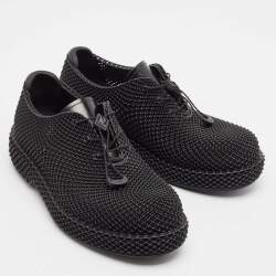 Dior Black Rubber Teases 3D Lace Up Sneakers Size 40