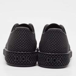 Dior Black Rubber Teases 3D Lace Up Sneakers Size 40