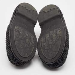Dior Black Rubber Teases 3D Lace Up Sneakers Size 40