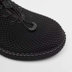 Dior Black Rubber Teases 3D Lace Up Sneakers Size 40