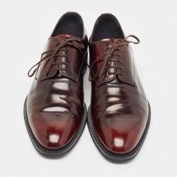 Dior Burgundy Leather Lace Up Oxfords Size 41