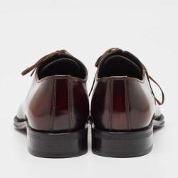 Dior Burgundy Leather Lace Up Oxfords Size 41
