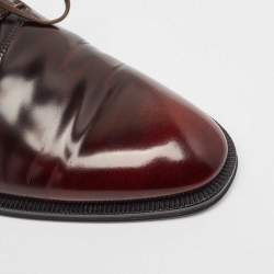 Dior Burgundy Leather Lace Up Oxfords Size 41