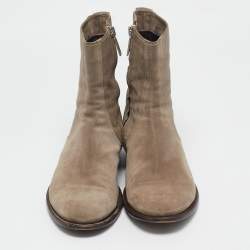Dior Brown Suede Cowboy Ankle Boots Size 44