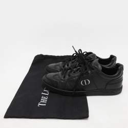 Dior Black Leather CD Low Top Uniform Sneakers Size 39