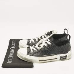 Dior Black Canvas B23 Lace Up Sneakers Size 40