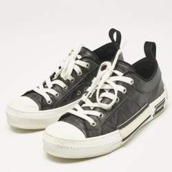 Dior Black Canvas B23 Lace Up Sneakers Size 40