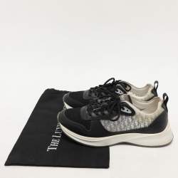 Dior Black Leather and Mesh B25 Low Top Sneakers Size 41