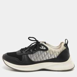 Dior Black Leather and Mesh B25 Low Top Sneakers Size 41