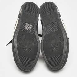 Dior Black Rubber and Oblique Mesh B23 High Top Sneakers Size 41