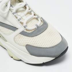 Pre Owned Dior White Mesh and Leather B22 Sneakers Size 44