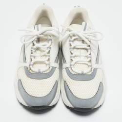 Pre Owned Dior White Mesh and Leather B22 Sneakers Size 44