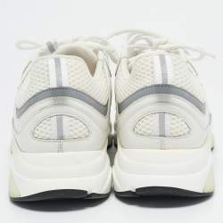 Pre Owned Dior White Mesh and Leather B22 Sneakers Size 44