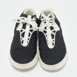 Dior Homme Black Fabric Lace Up Low Top Sneakers Size 44