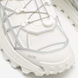 Dior White/Grey Mesh and Rubber B31 Runner Chunky Sneakers Size 43