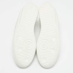 Pre Owned Dior White Leather Lace Up Sneakers Size 42