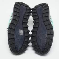 Dior Olive Green/Blue Mesh and Rubber B31 Runner Chunky Sneakers Size 43