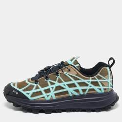 Dior Olive Green/Blue Mesh and Rubber B31 Runner Chunky Sneakers Size 43