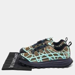 Dior Olive Green/Blue Mesh and Rubber B31 Runner Chunky Sneakers Size 43
