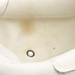 Pre Owned Dior White Leather Lace Low Top Sneakers Size 45