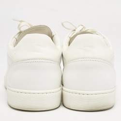 Pre Owned Dior White Leather Lace Low Top Sneakers Size 45