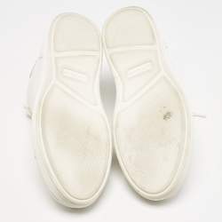 Pre Owned Dior White Leather Lace Low Top Sneakers Size 45