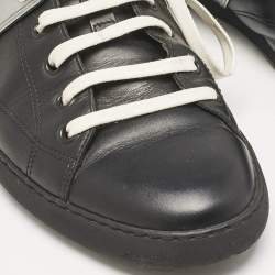 Dior Black Leather Trainer Low Top Sneakers Size 41.5