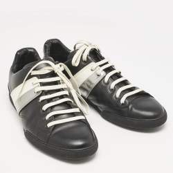 Dior Black Leather Trainer Low Top Sneakers Size 41.5