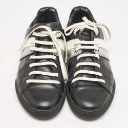 Dior Black Leather Trainer Low Top Sneakers Size 41.5