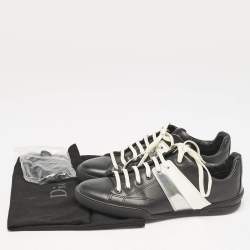 Dior Black Leather Trainer Low Top Sneakers Size 41.5