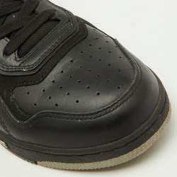Dior Black Leather and Oblique Laser B27 Low Top Sneakers Size 41