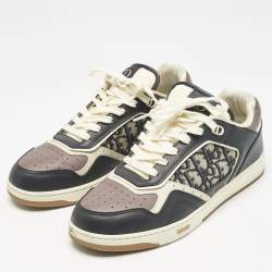 Dior Multicolor Canvas and Leather B27 Low Top Sneakers Size 42
