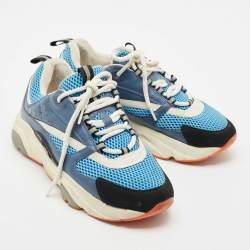 Dior Multicolor Leather and Mesh B22 Low-Top Sneakers Size 42