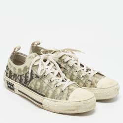 Dior Transparent/White Mesh and PVC  B23 Low Top Sneakers Size 43