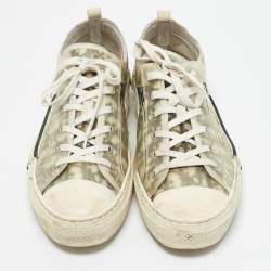 Dior Transparent/White Mesh and PVC  B23 Low Top Sneakers Size 43