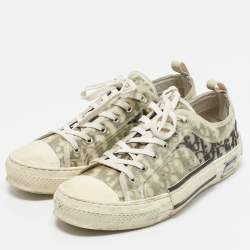 Dior Transparent/White Mesh and PVC  B23 Low Top Sneakers Size 43