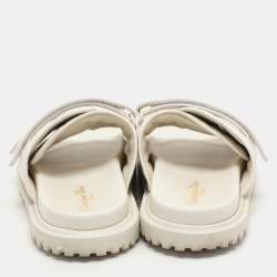 Dior Cream Quilted Leather Mules Size 41